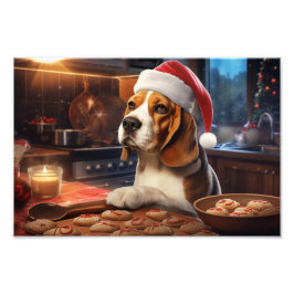 Impression Photo Beagle Noël Cookies Festive Festive