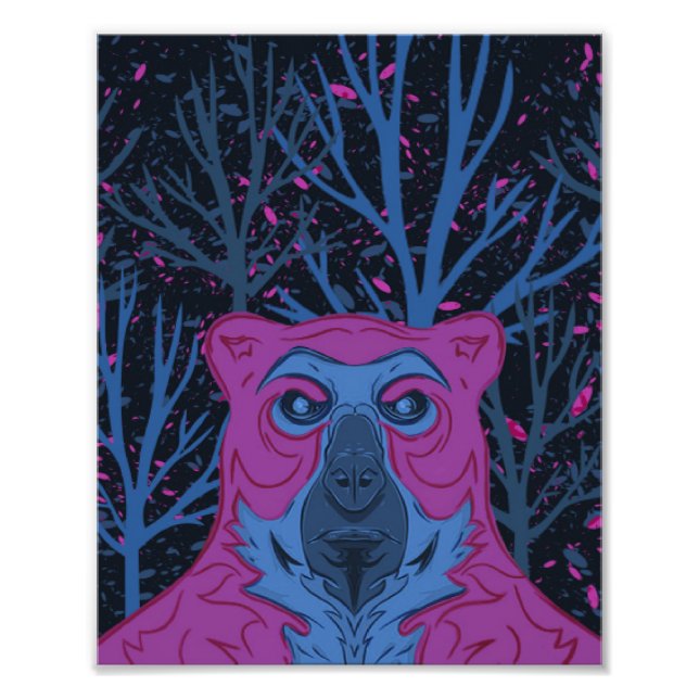 IMPRESSION PHOTO BEAR PURPLE (Devant)