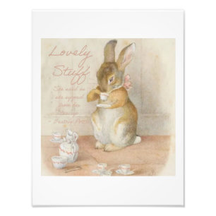 Impression Photo Beatrix Potter Peter Rabbit Bunny's Tea Party