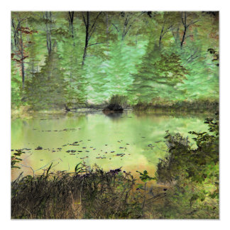 Impression Photo Beaver Lodge II : Digitally Transformed Forest Pon