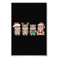 Bébé Hippopotame Moo Deng Noël