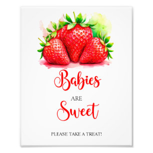 Impression Photo Bébés fraises sont douces Douche signe