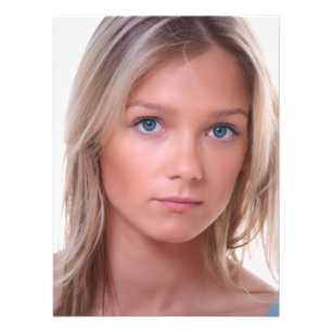 Impression Photo Belle Bleue Oeil Bleu Fille Haïrée Blond