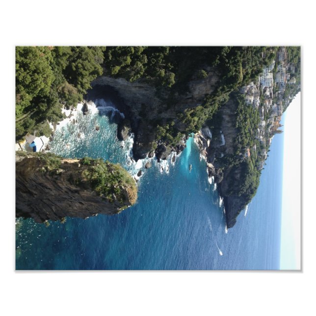 Impression Photo Belle côte d'Amalfi, Praiano, Italie (Devant)