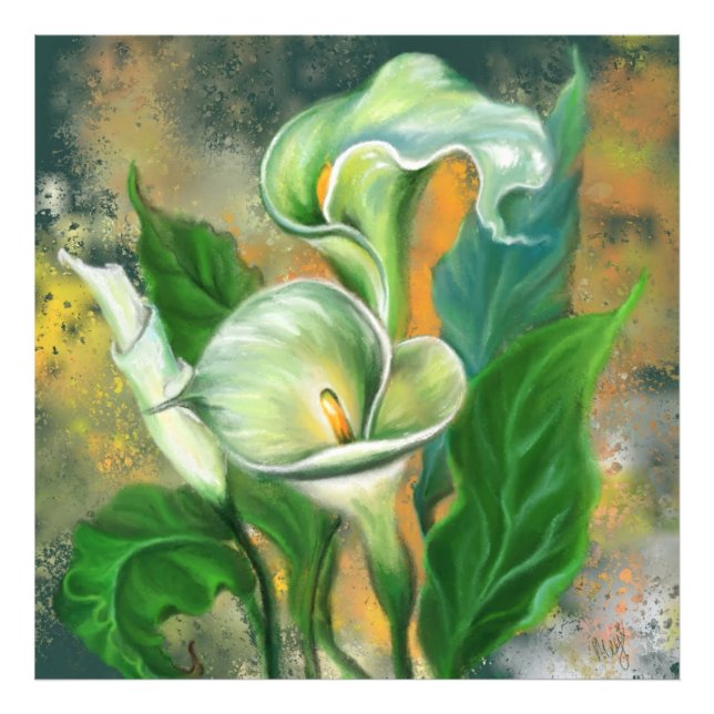Impression Photo Belle Fleur Calla Lily - Dessin d'Art Migné (Devant)