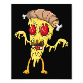 Impression Photo Belle tranche de pizza Zombie