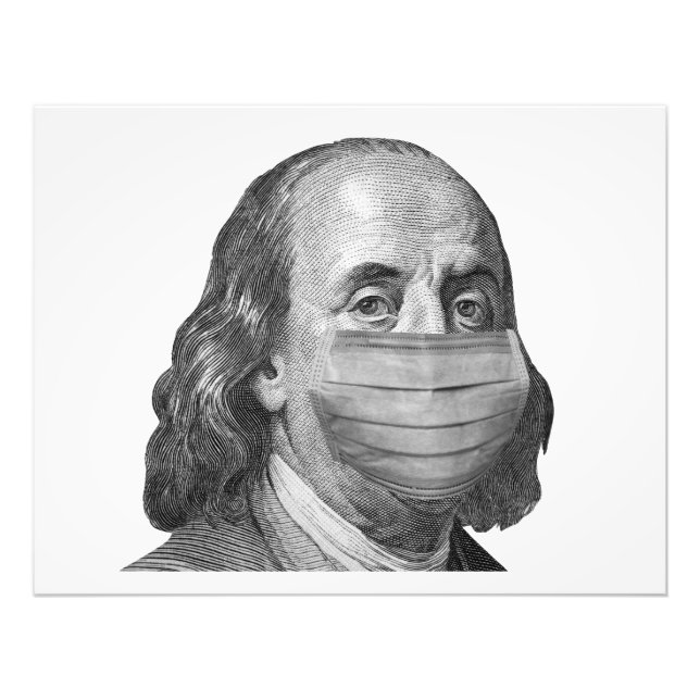 Impression Photo Benjamin Franklin en masque (Devant)