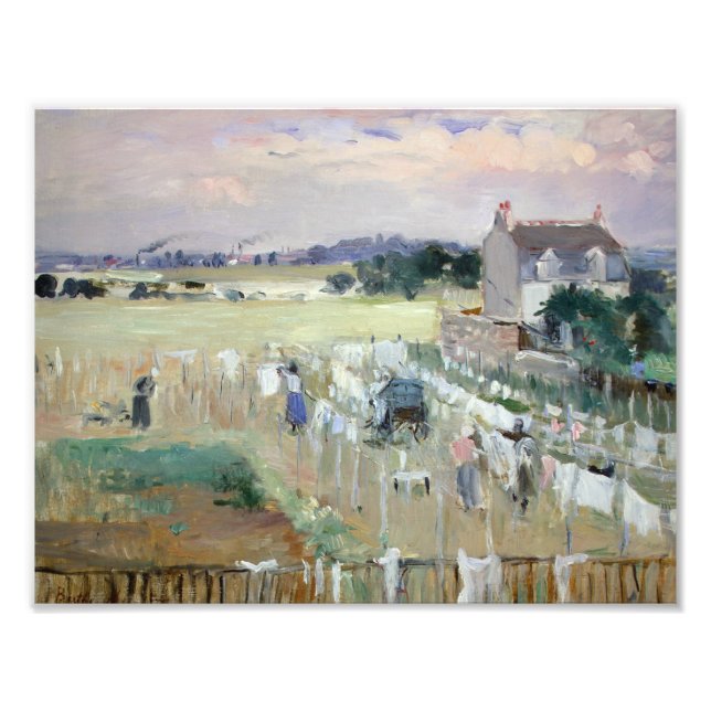 Impression Photo Berthe Morisot - Hanging the Laundry out to Dry (Devant)