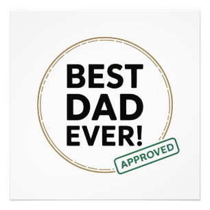 Impression Photo Best Dad Ever, conception de texte approuvée