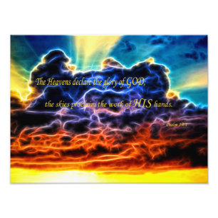 Impression Photo Biblique Électrifié Cumulus Nuages Skyscape