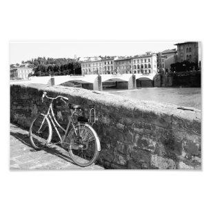 Impression Photo Bicyclette rétro dans la ville de Florence, Italie
