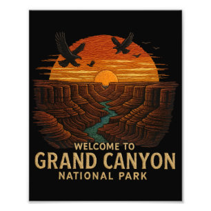 Impression Photo Bienvenue à la broderie Grand Canyon National USA