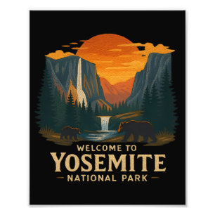 Impression Photo Bienvenue à la broderie Yosemite National USA