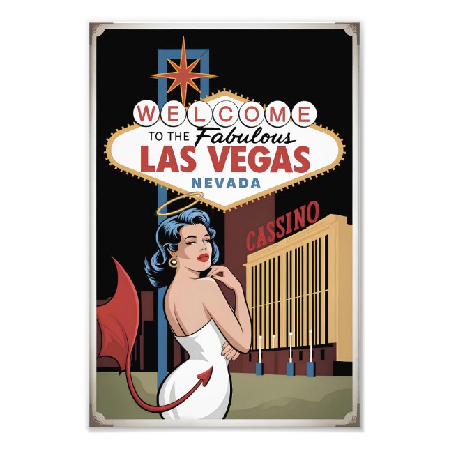 Impression Photo Bienvenue au fabuleux Las Vegas Nevada (Devant)