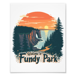 Impression Photo Bienvenue au parc national canadien Fundy