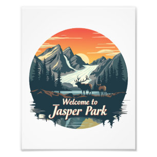 Impression Photo Bienvenue au parc national du Canada Jasper