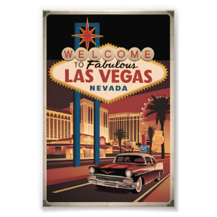 Impression Photo Bienvenue dans la fabuleuse Las Vegas Nevada