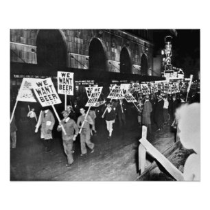 Impression Photo Bière de l'époque de la prohibition, Nous voulons 