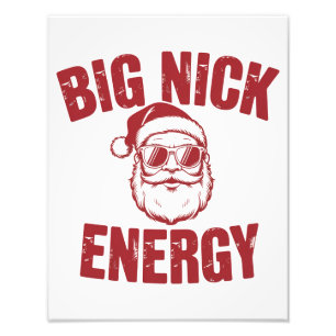 Impression Photo Big Nick Énergie Drôle de Père Noël Blague de Noël