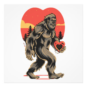 Impression Photo bigfoot cœur valentines day