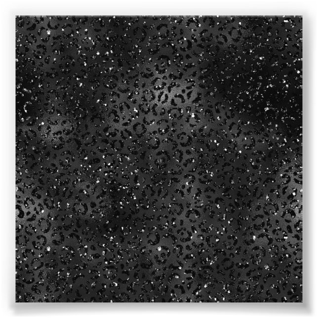 Impression Photo Black Cheetah Leopard Skin (Devant)