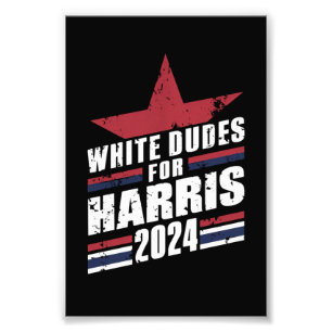 Impression Photo Blancs pour Kamala Harris 2024