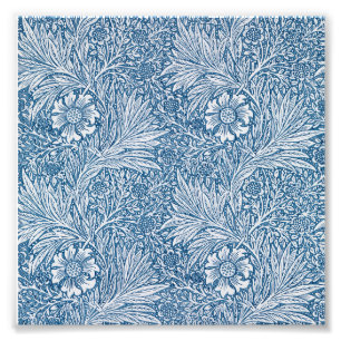 Impression Photo Bleu et blanc William Morris