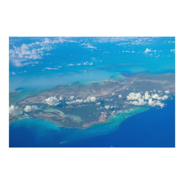 Impression Photo Bleu tropical Caraïbes et île (Devant)