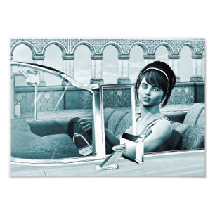 Impression Photo Bleu vintage