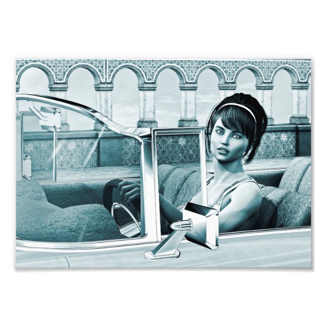 Impression Photo Bleu vintage (Devant)