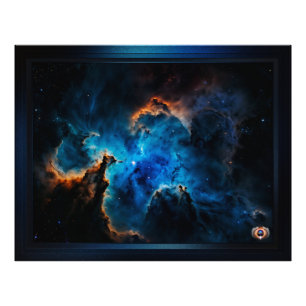 Impression Photo Blue Nebula Nuds AI Concept Art par Xzendor7