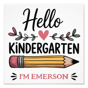 Impression Photo Bonjour maternelle personnalisé retour à l'école