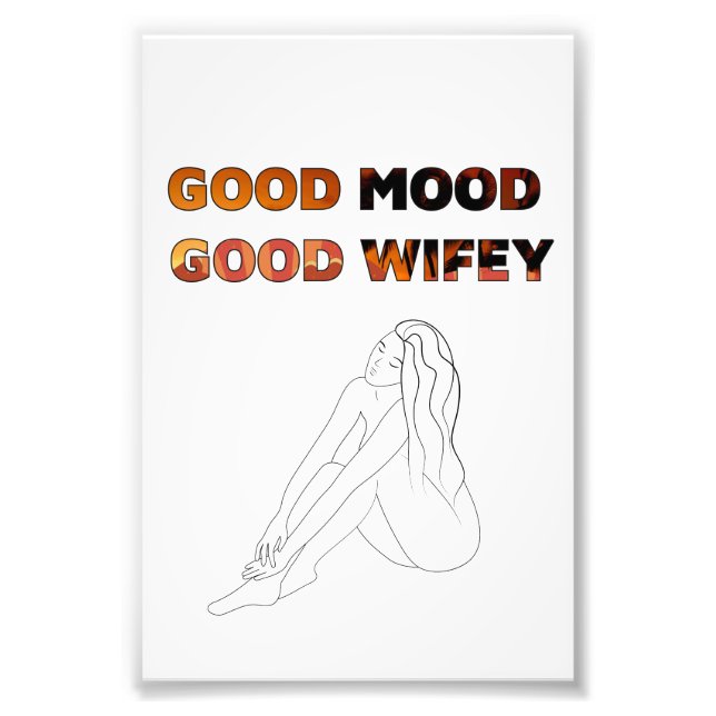 Impression Photo Bonne humeur Bonne Wifey Imprimable Wall Art (Devant)