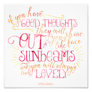 Impression Photo Bons rayons de soleil de pensées