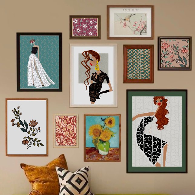 Impression Photo Bouquet de fleurs et de Feuilles (Créateur téléchargé)