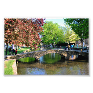 Impression Photo Bourton sur l'eau Cotswolds Angleterre Royaume-Uni