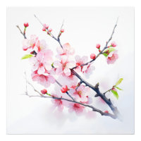 Branche Fleurs de cerisier rose