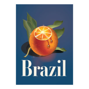 Impression Photo Brésil Oranges affiche de voyage