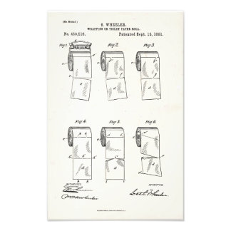 Impression Photo Brevet américain pour papier toilette