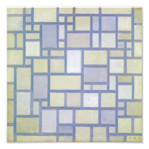 Impression Photo Bright Colors Gray Lines   Piet Mondrian  