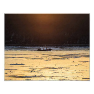 Impression Photo Brise-glace au coucher du soleil