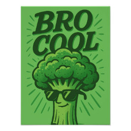 Impression Photo Bro Cool Funny Green Broccoli Design