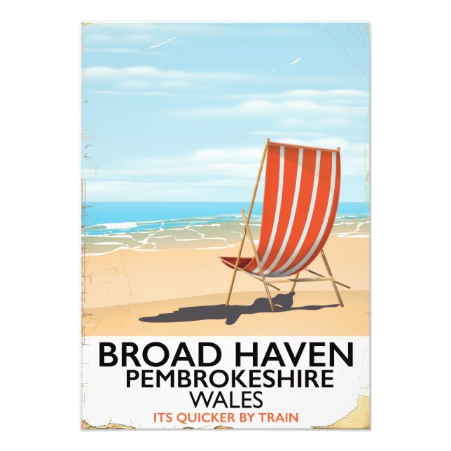 Impression Photo Broad Haven, Pembrokeshire, Pays de Galles bord de (Devant)