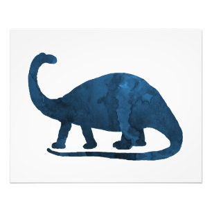 Impression Photo Brontosaurus - Bleu de marine - Dinosaur