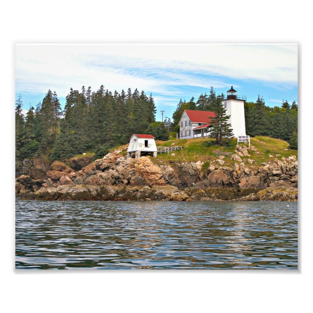 Impression Photo Brûlé Porte-manteaux Phare Maine Imprimer (Devant)