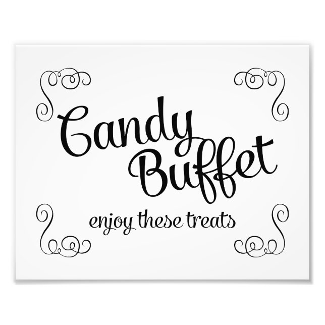 Impression Photo Buffet de bonbons à perles Mariage personnalisé Im (Devant)