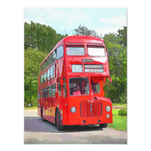 IMPRESSION PHOTO BUS ROUGE