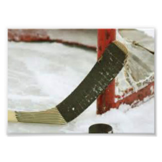 Impression Photo but du hockey