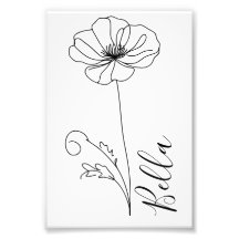 Cadeau personnalisé Août Fleur de naissance du pav
