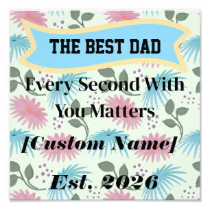 Impression Photo Cadeau personnalisé pour papa Cadeau de la fête de